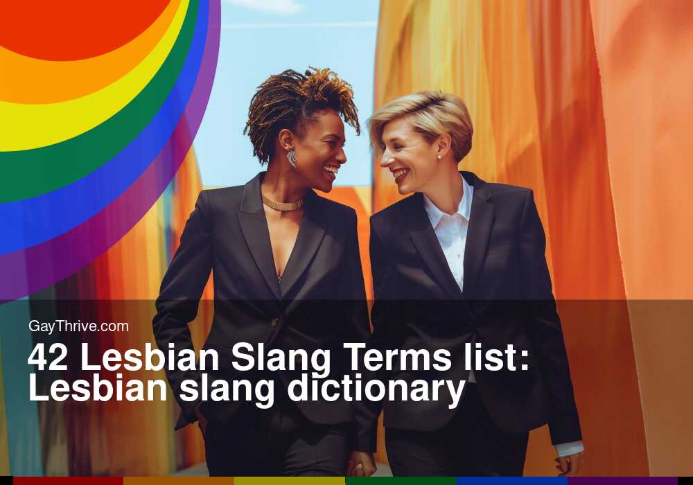 GayThrive banner for : 42 Lesbian Slang Terms list: Lesbian slang dictionary