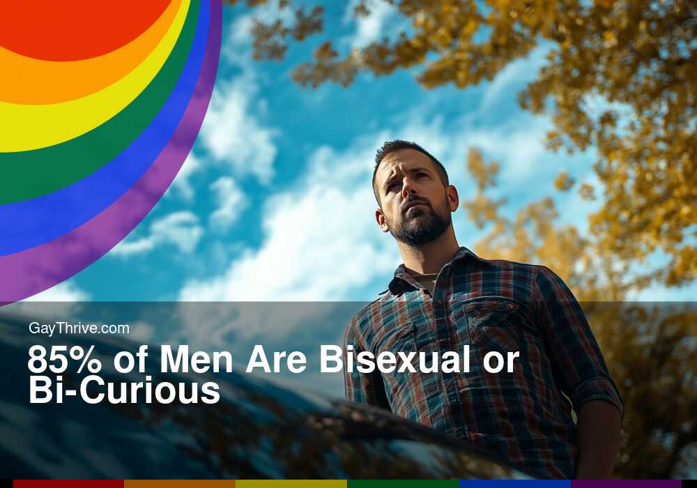 GayThrive banner for : 85% of Men Are Bisexual or Bi-Curious