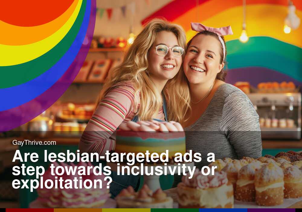 GayThrive banner for : Are lesbian-targeted ads a step towards inclusivity or exploitation?