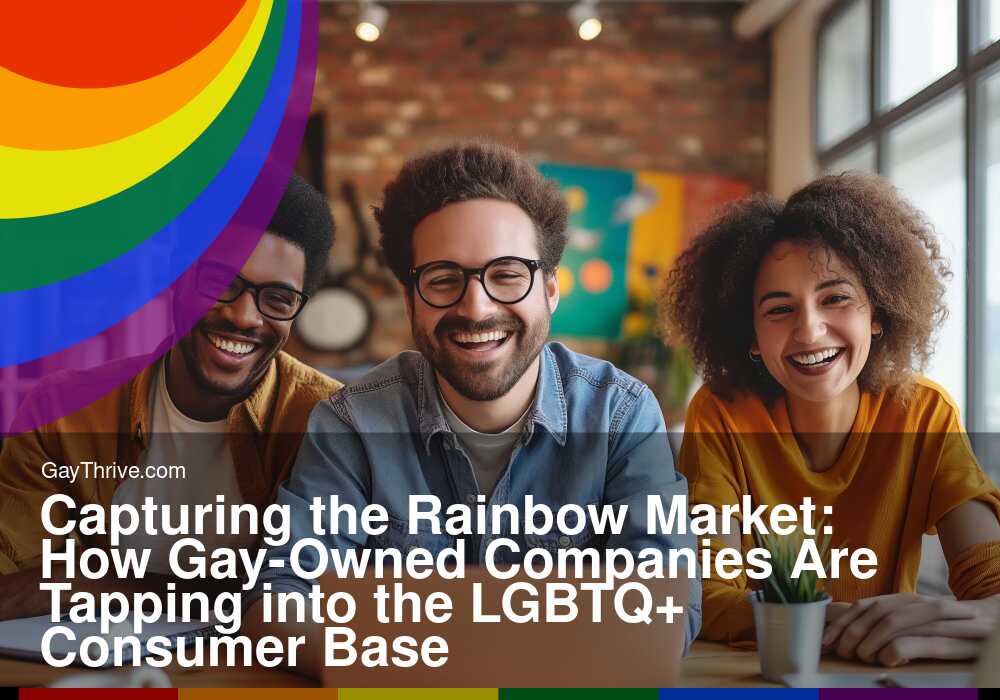 GayThrive banner for : Capturing the Rainbow Market: How Gay-Owned Companies Are Tapping into the LGBTQ+ Consumer Base