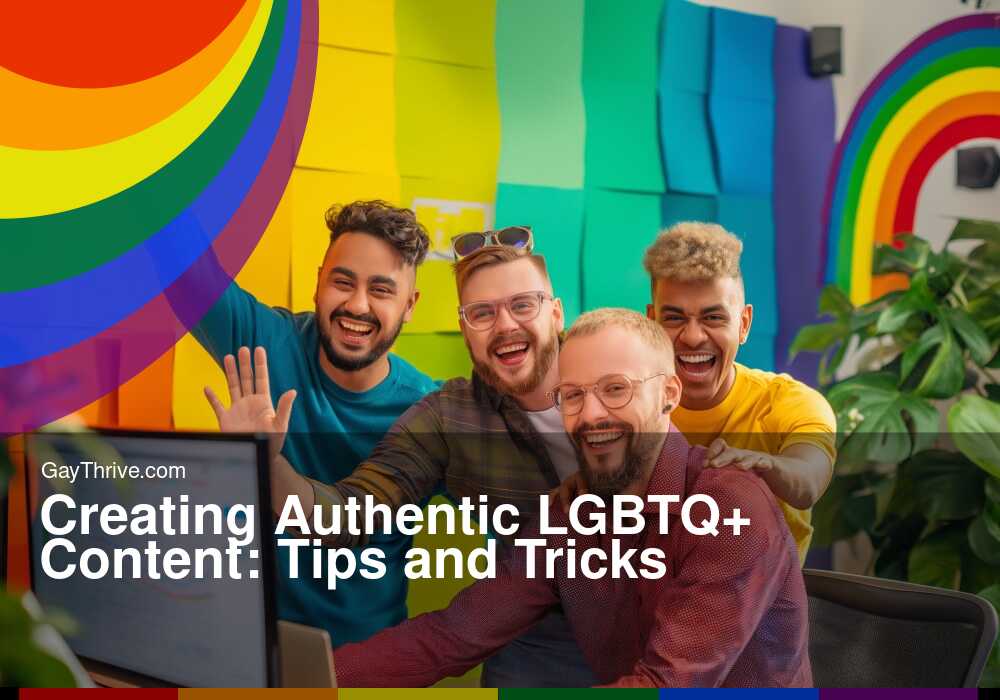 GayThrive banner for : Creating Authentic LGBTQ+ Content: Tips and Tricks