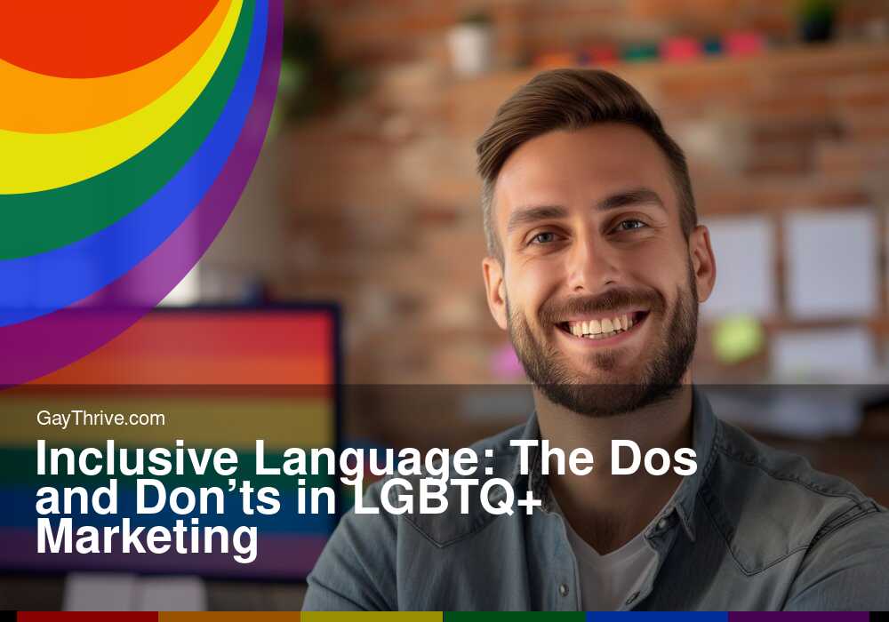 GayThrive banner for : Inclusive Language: The Dos and Don’ts in LGBTQ+ Marketing