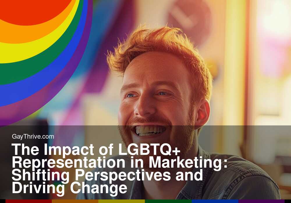 GayThrive banner for : The Impact of LGBTQ+ Representation in Marketing: Shifting Perspectives and Driving Change
