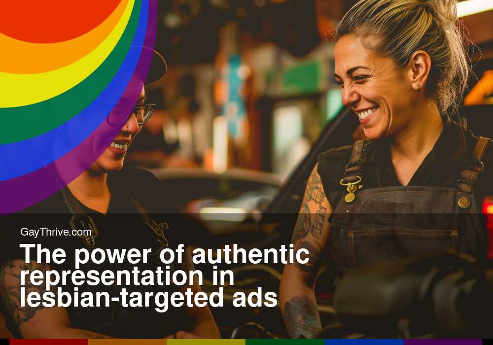 GayThrive banner for : The power of authentic representation in lesbian-targeted ads