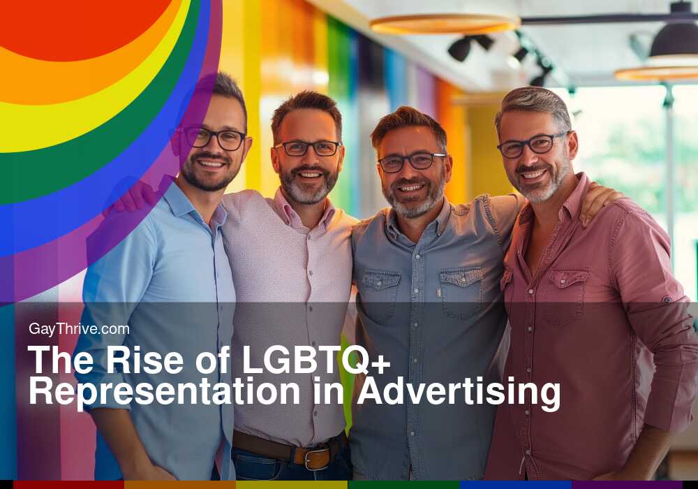 GayThrive banner for : The Rise of LGBTQ+ Representation in Advertising