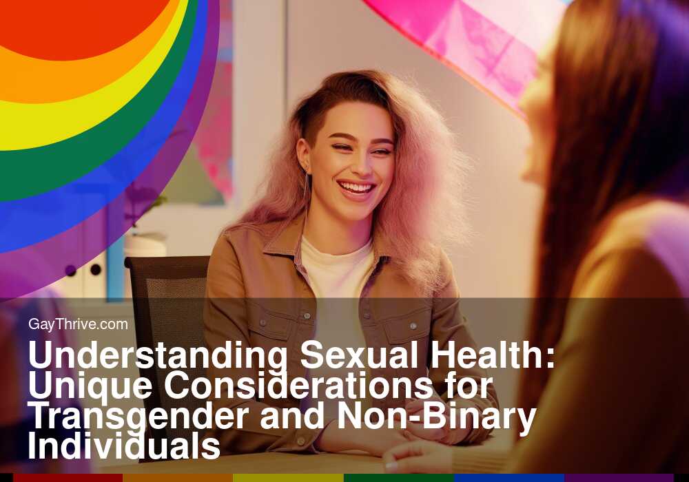 GayThrive banner for : Understanding Sexual Health: Unique Considerations for Transgender and Non-Binary Individuals