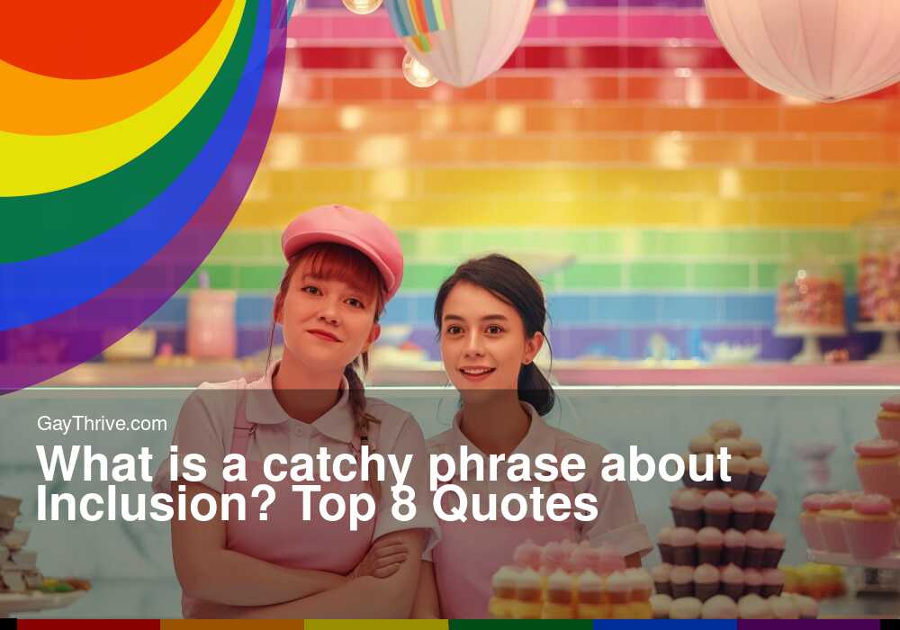 GayThrive banner for : What is a catchy phrase about Inclusion? Top 8 Quotes