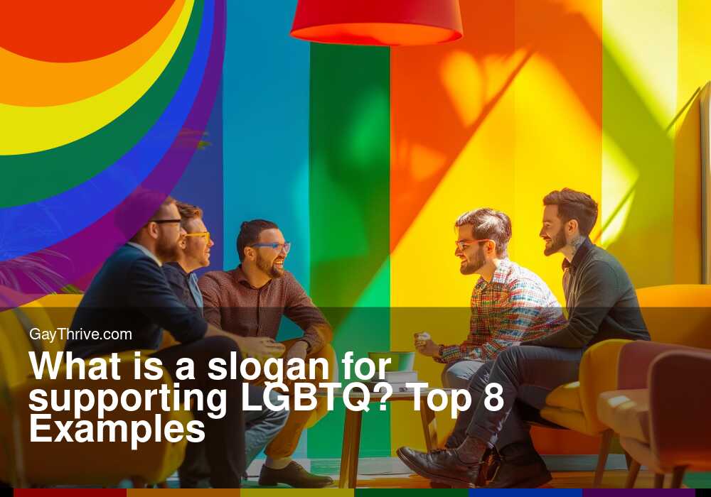 GayThrive banner for : What is a slogan for supporting LGBTQ? Top 8 Examples